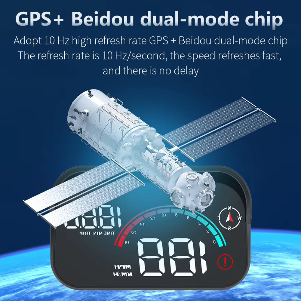 Universal Digital Speedometer GPS Car HUD Head up Display MPH Overspeed Alarm