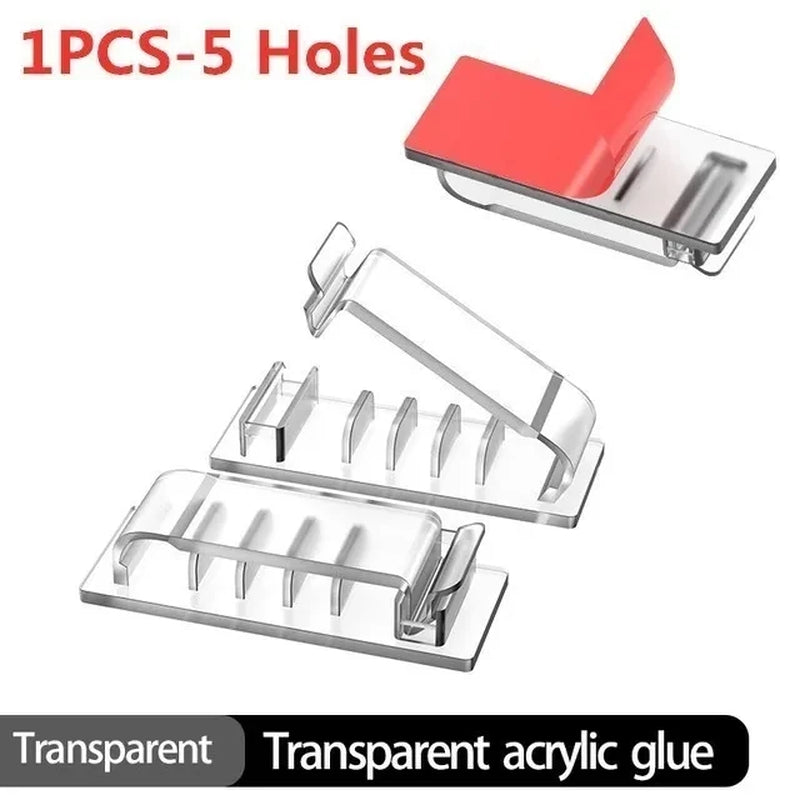 Self-Adhesive Cable Organizer Wire Tie Cable Clamp Clips Holder Clamp Management Car GPS Data Decorative Cord Winder Manager