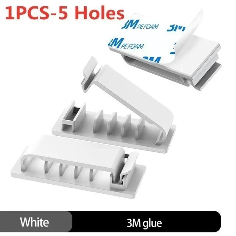 Self-Adhesive Cable Organizer Wire Tie Cable Clamp Clips Holder Clamp Management Car GPS Data Decorative Cord Winder Manager