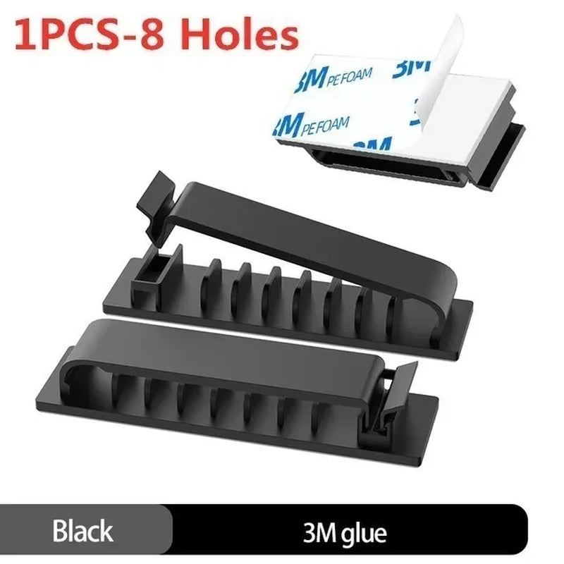 Self-Adhesive Cable Organizer Wire Tie Cable Clamp Clips Holder Clamp Management Car GPS Data Decorative Cord Winder Manager
