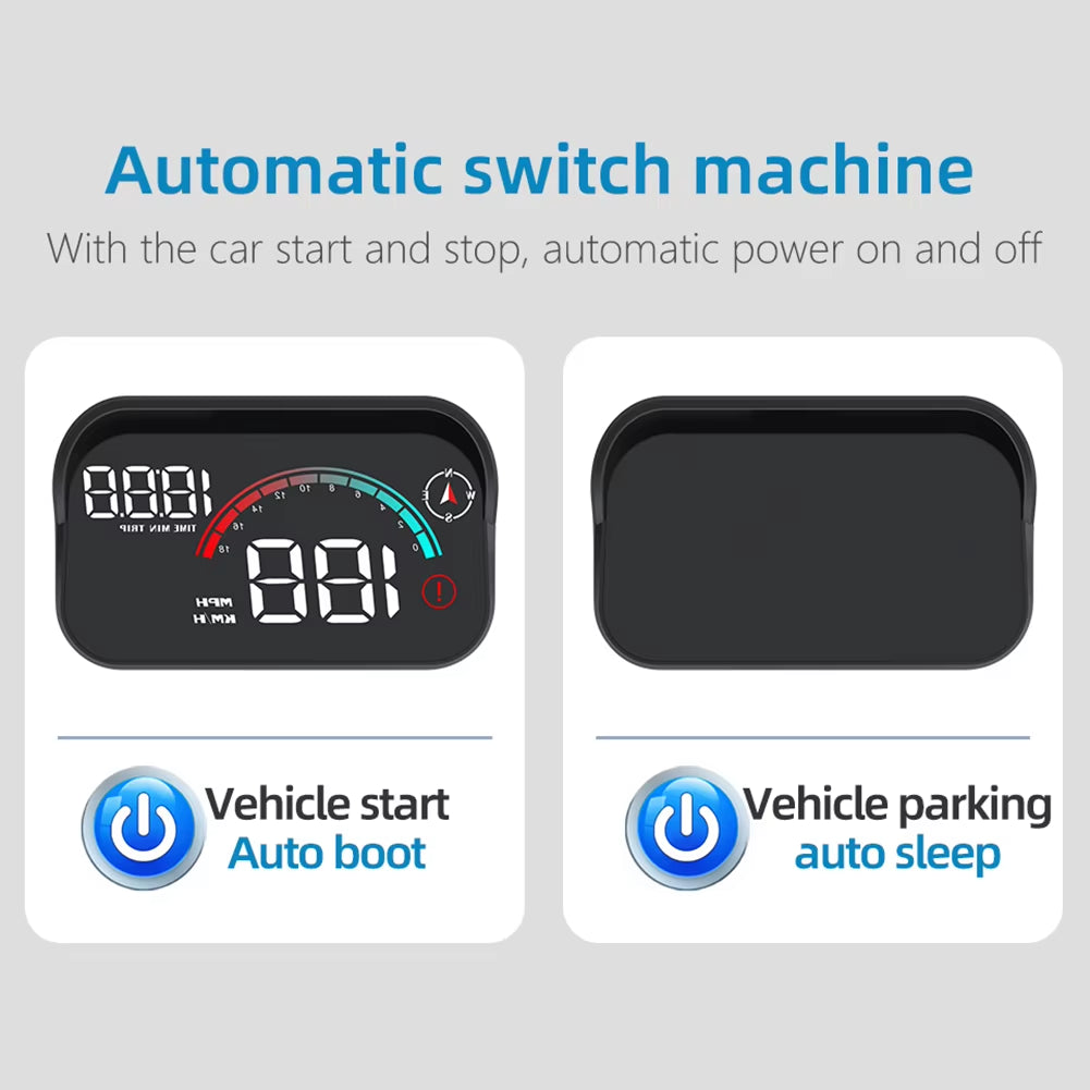 Universal Digital Speedometer GPS Car HUD Head up Display MPH Overspeed Alarm