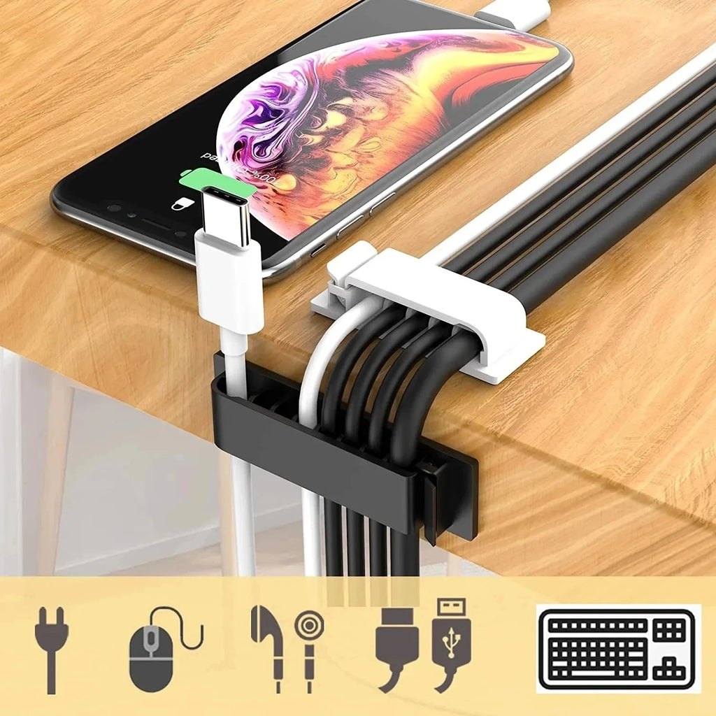 Self-Adhesive Cable Organizer Wire Tie Cable Clamp Clips Holder Clamp Management Car GPS Data Decorative Cord Winder Manager