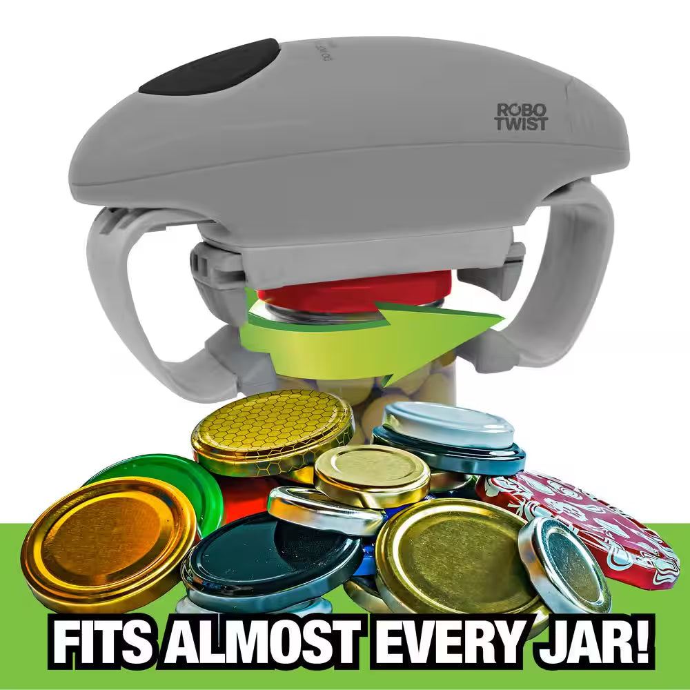 Robo Twist Hands-Free Electric Automatic Jar Opener in Grey