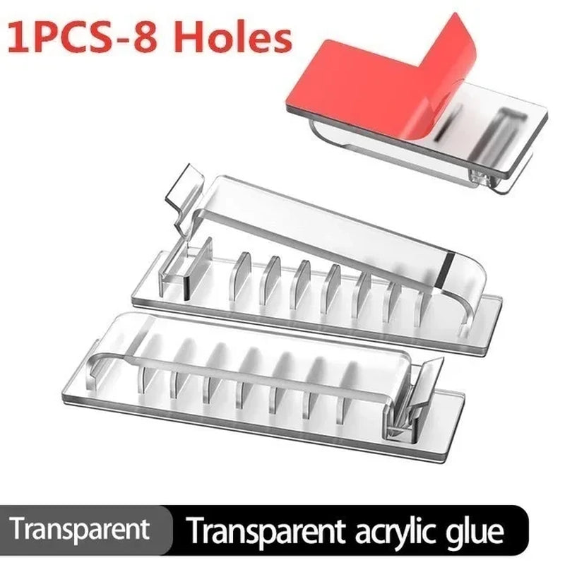Self-Adhesive Cable Organizer Wire Tie Cable Clamp Clips Holder Clamp Management Car GPS Data Decorative Cord Winder Manager