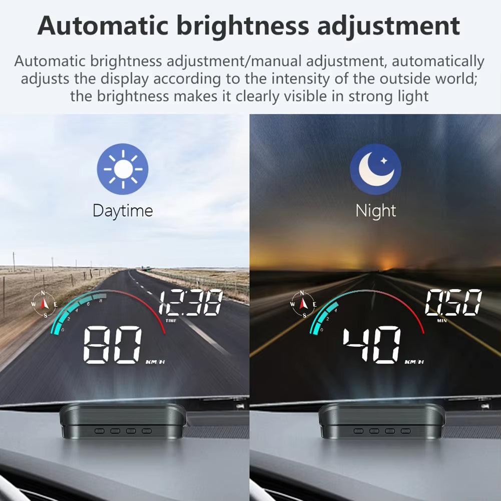 Universal Digital Speedometer GPS Car HUD Head up Display MPH Overspeed Alarm