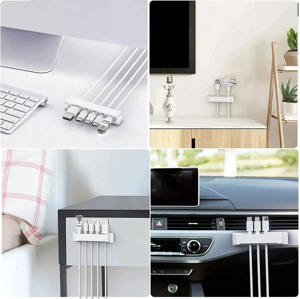 Self-Adhesive Cable Organizer Wire Tie Cable Clamp Clips Holder Clamp Management Car GPS Data Decorative Cord Winder Manager